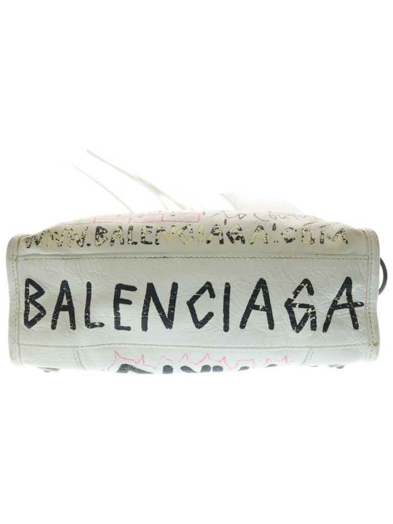 Balenciaga Classic City Graffiti 2-Way Shoulder Bag White Leather — image 4 of 8